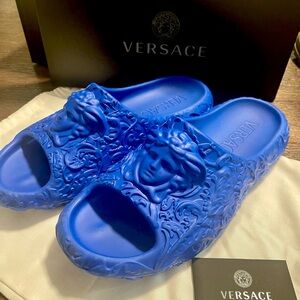 Versace Slides Royal Blue